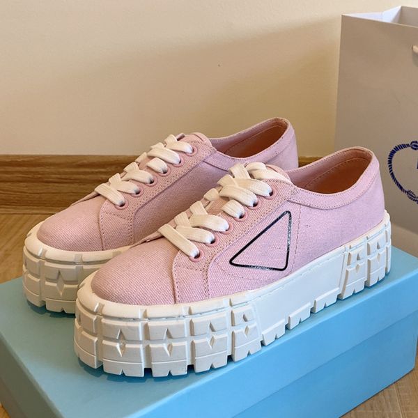 women designer fashion platform shoes triangle double wheel nylon sneakers pink, Black
women designer fashion platform shoes triangle double wheel nylon sneakers pink, Black
