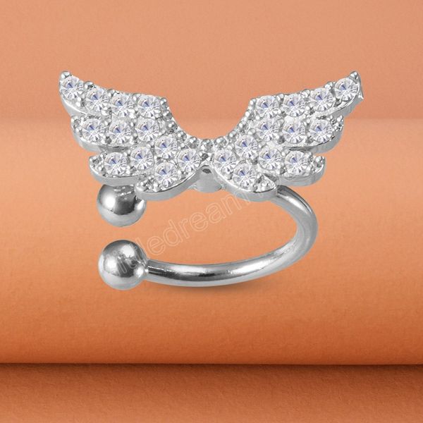 crystal wings clip earrings for women ear cuff without piercing wrap cartilage earring no piercing copper earcuff trendy jewelry, Silver
crystal wings clip earrings for women ear cuff without piercing wrap cartilage earring no piercing copper earcuff trendy jewelry, Silver