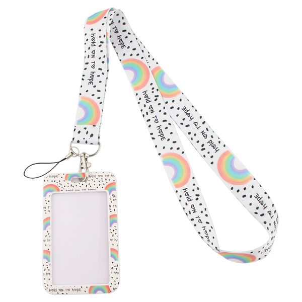 credential holder rainbow neck strap lanyard credit card id holder bag student keychain key ring holder card cover badge, Silver
credential holder rainbow neck strap lanyard credit card id holder bag student keychain key ring holder card cover badge, Silver