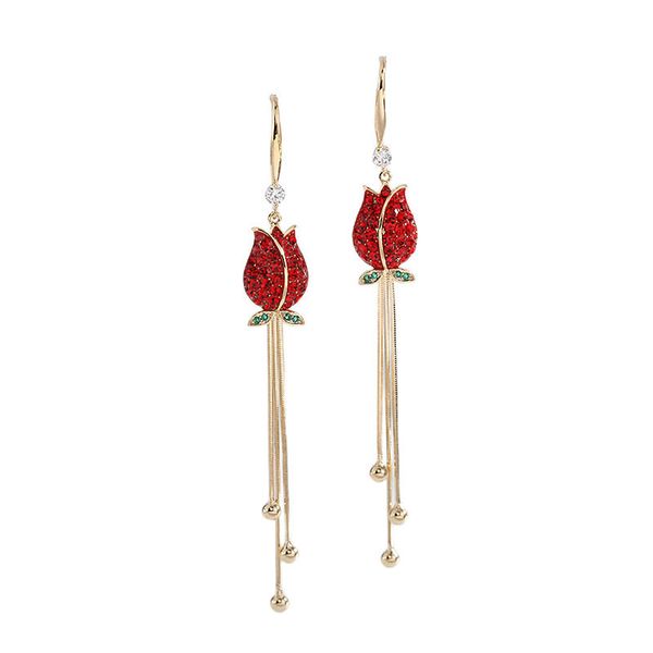 luxury zirconia tulip long tassel charm earrings women frence style jewelry happy new year gifts designer rhinestone flower hook drop ear ri, Golden
luxury zirconia tulip long tassel charm earrings women frence style jewelry happy new year gifts designer rhinestone flower hook drop ear ri, Golden