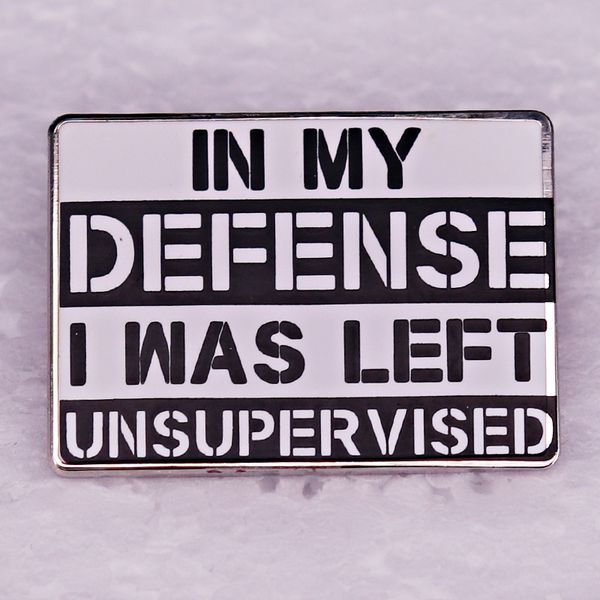 in my defense i was left unsuspervised pin brooch badge interesting satirical gift, Blue
in my defense i was left unsuspervised pin brooch badge interesting satirical gift, Blue