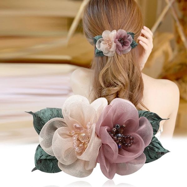 rhinestone chiffon flowers hair clips fashion artificial flower wedding party barrettes elegant woman hair accessories, Slivery;white
rhinestone chiffon flowers hair clips fashion artificial flower wedding party barrettes elegant woman hair accessories, Slivery;white