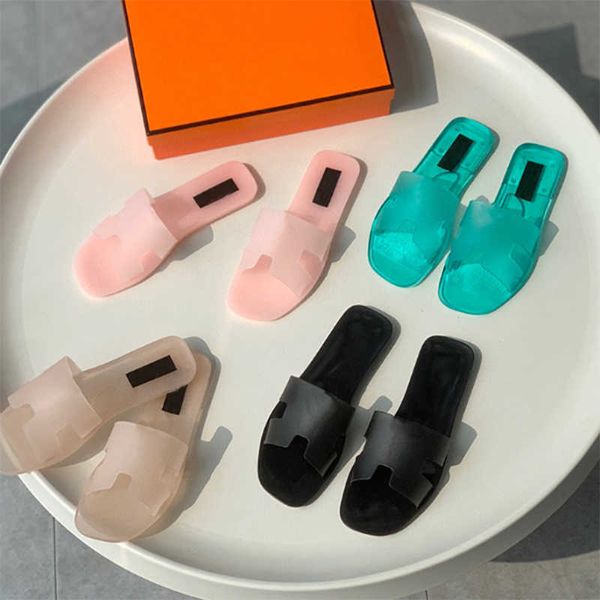 women transparent sandal slide luxury oran aloha sandal designer summer rubber flat shoes fashion beach big head slippers with box size eu36, Black
women transparent sandal slide luxury oran aloha sandal designer summer rubber flat shoes fashion beach big head slippers with box size eu36, Black
