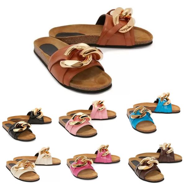 summer beach sandals women's casual slippers leather large gold chain decoration fashion comfortable walking shoes eu35-42, Black
summer beach sandals women's casual slippers leather large gold chain decoration fashion comfortable walking shoes eu35-42, Black