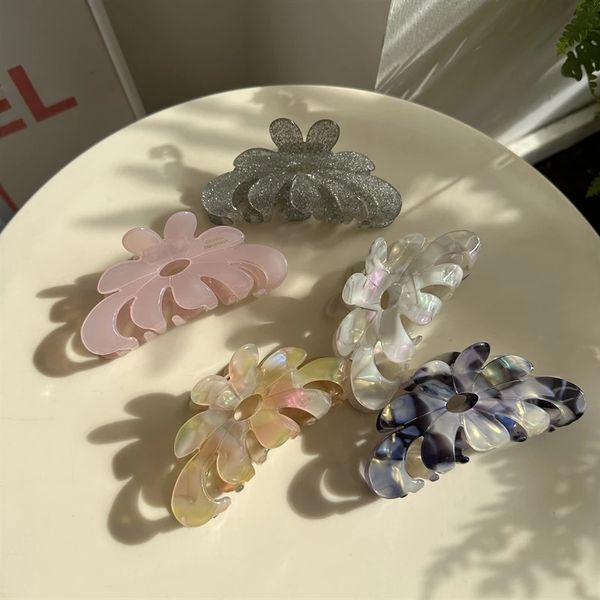korean women large new floral acetate hair claws ladies high-fashion hairpins hairgrip headwear barrettes washing face hair clip, Slivery;white
korean women large new floral acetate hair claws ladies high-fashion hairpins hairgrip headwear barrettes washing face hair clip, Slivery;white