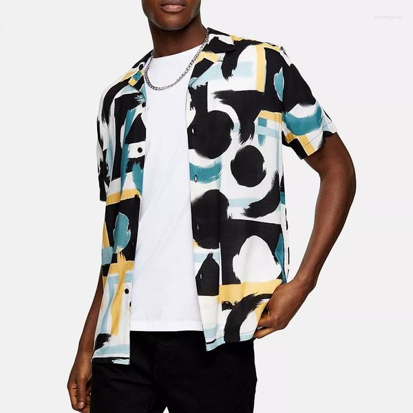 men's casual shirts summer printing hawaiian shirt men 2022 short sleeve streetwear lapel chic button camisa plus size, White;black
men's casual shirts summer printing hawaiian shirt men 2022 short sleeve streetwear lapel chic button camisa plus size, White;black