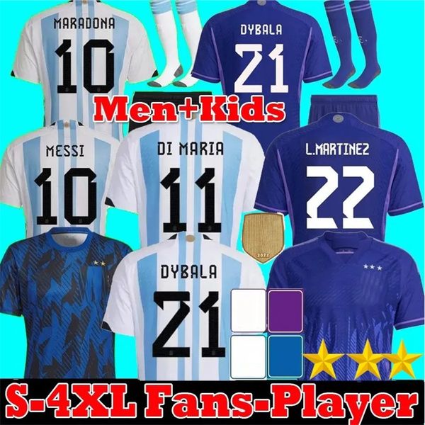 2022 player version jerseys 3 stars argentina soccer jerseys messis dybala j.alvarez de paul di maria maradona football shirt men kids socks, Black
2022 player version jerseys 3 stars argentina soccer jerseys messis dybala j.alvarez de paul di maria maradona football shirt men kids socks, Black
