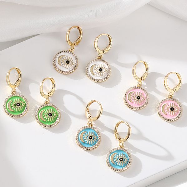 s3372 fashion jewelry enamel evil eye dangle earrings for women zircon eyes earrings, Silver
s3372 fashion jewelry enamel evil eye dangle earrings for women zircon eyes earrings, Silver