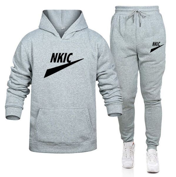 new men's tracksuit solid color hooded pullover sweatpants autumn winter male casual jogger sportswear 2 pcs fleece suit brand logo pri, Gray
new men's tracksuit solid color hooded pullover sweatpants autumn winter male casual jogger sportswear 2 pcs fleece suit brand logo pri, Gray