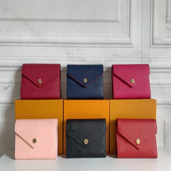 luxurys designers wallets purse bag fashion short victorine wallet embossing monograms empreinte classic pallas card 272z, Red;black
luxurys designers wallets purse bag fashion short victorine wallet embossing monograms empreinte classic pallas card 272z, Red;black
