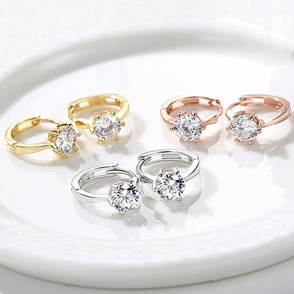 chic sparkle zircon hoop brass earrings for women copper earrings elegant jewelry gift wedding, Golden;silver
chic sparkle zircon hoop brass earrings for women copper earrings elegant jewelry gift wedding, Golden;silver