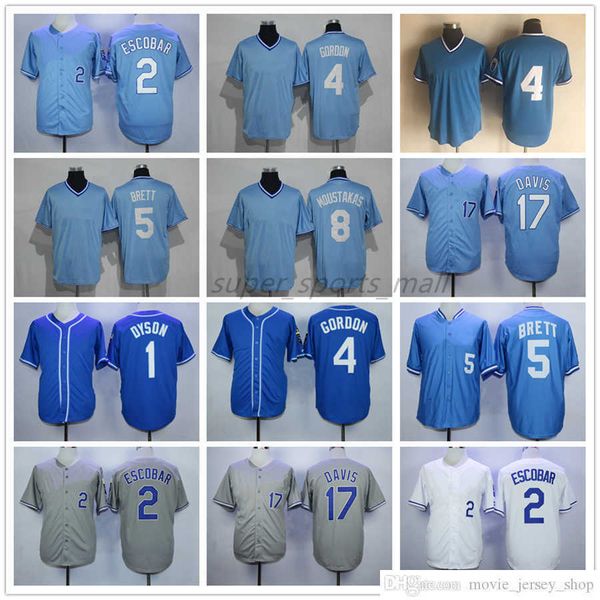 mitchell and ness baseball jersey vintage 5 george brett 8 mike moustakas 1 jarrod dyson 2 alcides escobar 4 alex gordon 17 wade davis jerse, Blue;black
mitchell and ness baseball jersey vintage 5 george brett 8 mike moustakas 1 jarrod dyson 2 alcides escobar 4 alex gordon 17 wade davis jerse, Blue;black