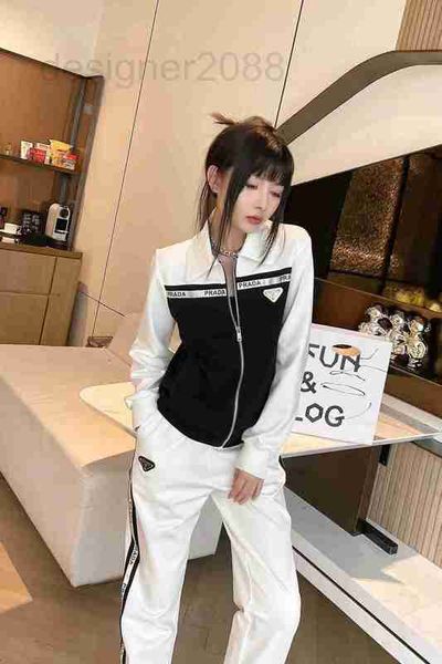 women's tracksuits designer pd22fw autumn and winter new leisure set splice ribbon letter fashion slim black white contrast qfys, Gray
women's tracksuits designer pd22fw autumn and winter new leisure set splice ribbon letter fashion slim black white contrast qfys, Gray
