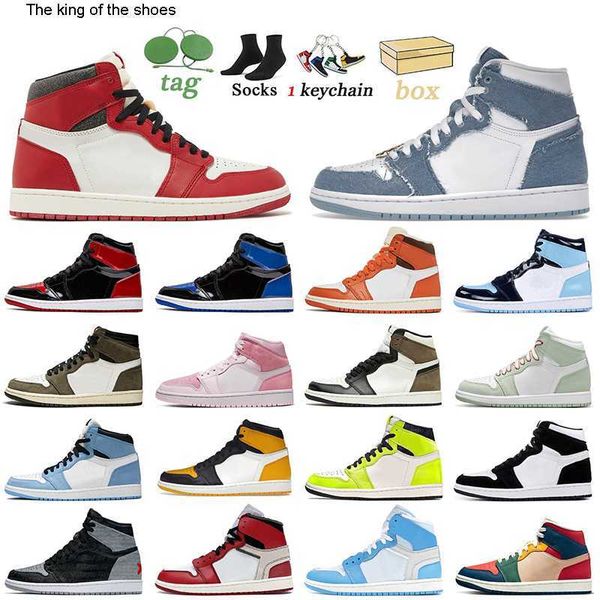 2023 with box jumpman 1 basketball shoes lost found denim 1s starfish patent bred royal blue taxi dark mocha mid high seafoam twist unc
2023 with box jumpman 1 basketball shoes lost found denim 1s starfish patent bred royal blue taxi dark mocha mid high seafoam twist unc