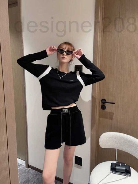 women's t-shirt designer pd23 early spring new classic black and white color triangle decoration long sleeve undercoat slim versatile t
women's t-shirt designer pd23 early spring new classic black and white color triangle decoration long sleeve undercoat slim versatile t