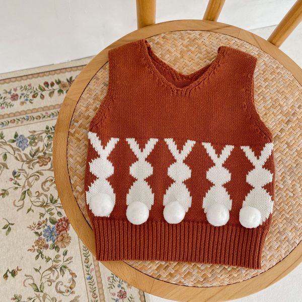 ins cute baby kids clothing sweater vest v-neck knit rabbit design warm sweater cotton for girl, Blue
ins cute baby kids clothing sweater vest v-neck knit rabbit design warm sweater cotton for girl, Blue