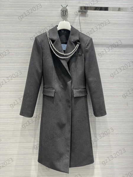 womens wool blends coat metal bead chain decoration lapels long wool coats button flap long sleeve outerwear autumn winter fashion women app, Black
womens wool blends coat metal bead chain decoration lapels long wool coats button flap long sleeve outerwear autumn winter fashion women app, Black