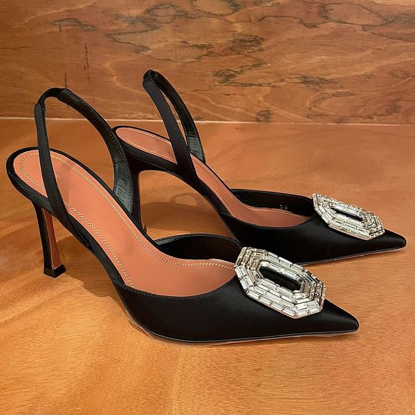 new 2023 womens dress shoes sandals luxury designer button satin .5cm heeled sandal factory womens shoe heels, Black
new 2023 womens dress shoes sandals luxury designer button satin .5cm heeled sandal factory womens shoe heels, Black