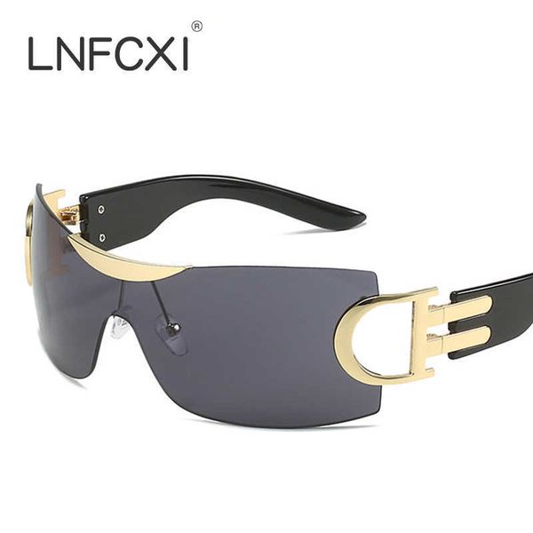 lnfcxi new vintage one piece rimless shield sunglasses for women men fashion large frame cool steampunk hip hop eyewear 1219, White;black
lnfcxi new vintage one piece rimless shield sunglasses for women men fashion large frame cool steampunk hip hop eyewear 1219, White;black