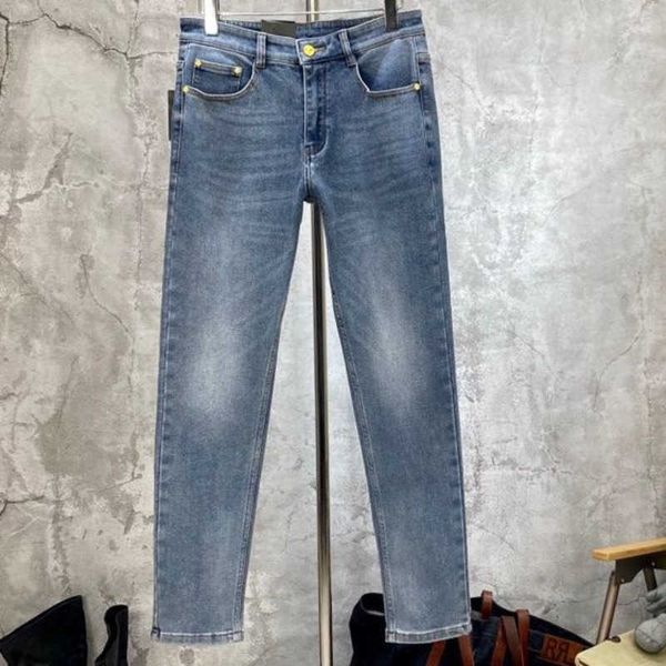 high version vers designer jeans men pants classic medusa embroidered casual trousers plus size fashion straight jeanses, Blue
high version vers designer jeans men pants classic medusa embroidered casual trousers plus size fashion straight jeanses, Blue