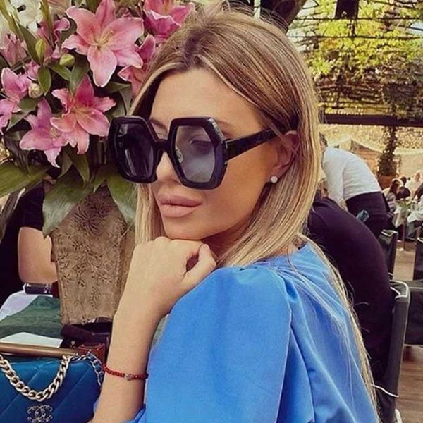 fashion oversize hexagon sunglasses women vintage brand gradient shades sun glasses female uv400 trendy accessory 1219, White;black
fashion oversize hexagon sunglasses women vintage brand gradient shades sun glasses female uv400 trendy accessory 1219, White;black