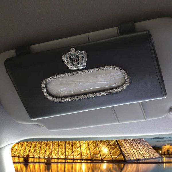 car tissue box universal leather holder rhinestone crown sun visor type napkins paper organizer accessories t221219
car tissue box universal leather holder rhinestone crown sun visor type napkins paper organizer accessories t221219