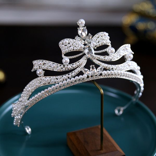 bridal crown headpieces wedding dress party birthday party accessories exquisite bowknot design pearl diamond set bag shoes pair with women&, Silver
bridal crown headpieces wedding dress party birthday party accessories exquisite bowknot design pearl diamond set bag shoes pair with women&, Silver