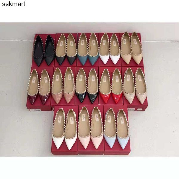 dress shoes designer baotou fashion valentinoe''valentinoity yxz female pointed leather rivets patent leather fashion brand shoes, Black
dress shoes designer baotou fashion valentinoe''valentinoity yxz female pointed leather rivets patent leather fashion brand shoes, Black