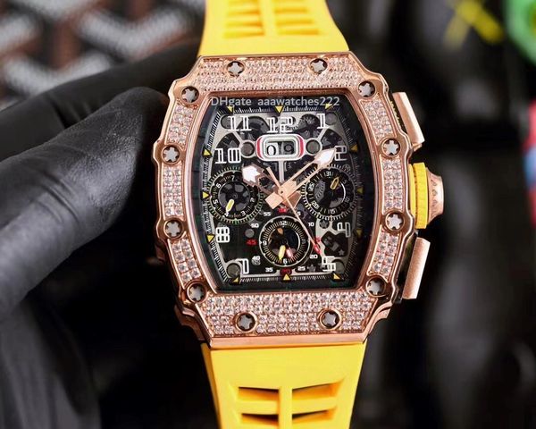 luxury men's automatic mechanical watch gold steel sports red yellow rubber belt hand moxam diamond watches wristwatch for men business, Slivery;brown
luxury men's automatic mechanical watch gold steel sports red yellow rubber belt hand moxam diamond watches wristwatch for men business, Slivery;brown