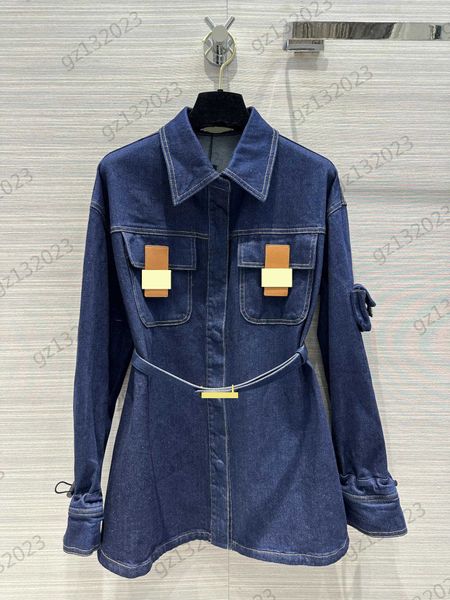 womens jackets color contrast safety buckle decoration pockets lapel shirt style denim jacket flared long sleeve belt collect waist slim coa, Black;brown
womens jackets color contrast safety buckle decoration pockets lapel shirt style denim jacket flared long sleeve belt collect waist slim coa, Black;brown