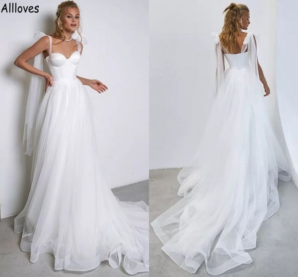 romantic bow straps a line empire wedding dresses boho garden white tulle high waist bridal gowns fashion simple bride second reception robe
romantic bow straps a line empire wedding dresses boho garden white tulle high waist bridal gowns fashion simple bride second reception robe