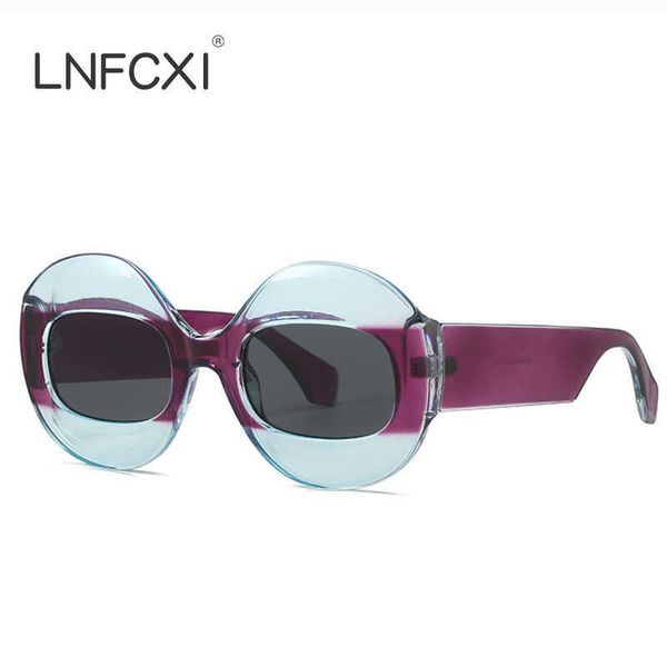 lnfcxi fashion round contrast color women sunglasses retro gray oval clear lens shades uv400 men trending punk sun glasses 1219, White;black
lnfcxi fashion round contrast color women sunglasses retro gray oval clear lens shades uv400 men trending punk sun glasses 1219, White;black