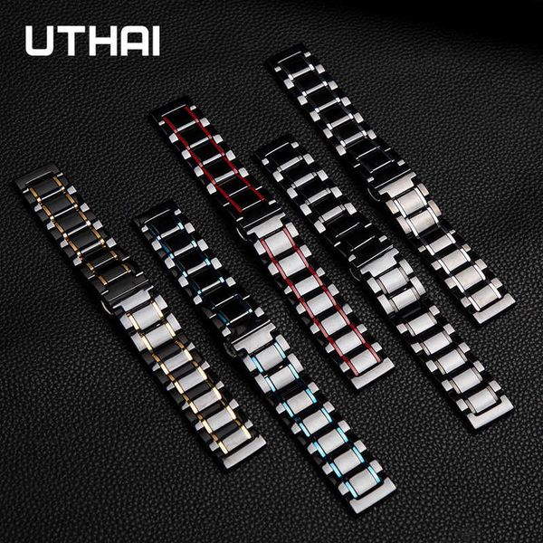 watch bands ceramic strap for huawei watch gt 20mm 22mm watch strap five beads stainless steel cermet strap watchbands uthai c10 t221213, Black;brown
watch bands ceramic strap for huawei watch gt 20mm 22mm watch strap five beads stainless steel cermet strap watchbands uthai c10 t221213, Black;brown