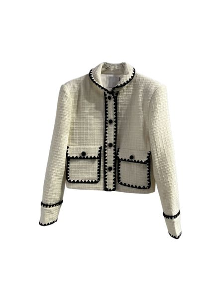 women's outerwear & coatsblack and white hand woven wool tweed short coat classic fashion, Black;brown
women's outerwear & coatsblack and white hand woven wool tweed short coat classic fashion, Black;brown
