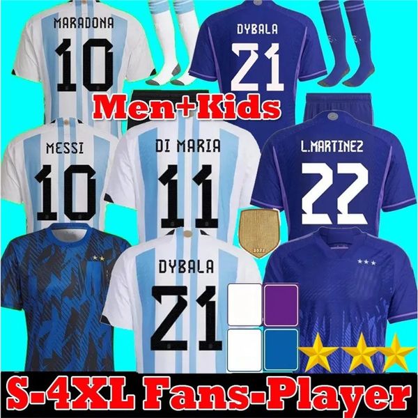 2022 player version jerseys 3 stars argentina soccer jerseys messis dybala j.alvarez de paul di maria maradona football shirt men kids socks, Black
2022 player version jerseys 3 stars argentina soccer jerseys messis dybala j.alvarez de paul di maria maradona football shirt men kids socks, Black