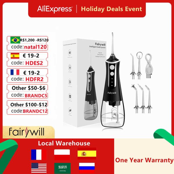 oral irrigators other hygiene fairywill 300ml portable usb rechargeable dental water flosser jet teeth cleaner with 5 jets 221215
oral irrigators other hygiene fairywill 300ml portable usb rechargeable dental water flosser jet teeth cleaner with 5 jets 221215