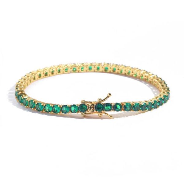 hip hop charm braceles t4mm green zircon tennis chain simple personality men's chain, Golden;silver
hip hop charm braceles t4mm green zircon tennis chain simple personality men's chain, Golden;silver