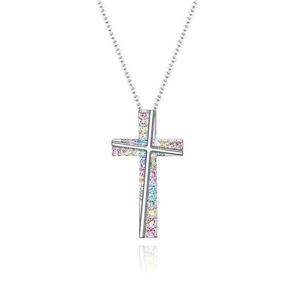 colorful diamond cross pendant necklace ladies clavicle chain necklaces fashion jewelry, Silver
colorful diamond cross pendant necklace ladies clavicle chain necklaces fashion jewelry, Silver