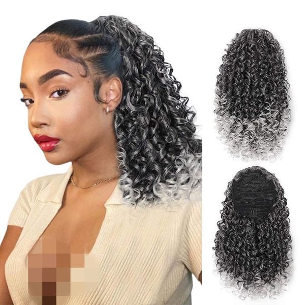 gray grey curly ponytail clip in hair piece softer smoother with drawstring can part anywhere real hair extension, Black
gray grey curly ponytail clip in hair piece softer smoother with drawstring can part anywhere real hair extension, Black
