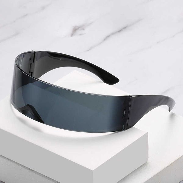 lnfcxi new funny futuristic wrap around sunglasses women men mask novelty glasses halloween prom party supplies decoration 1219, White;black
lnfcxi new funny futuristic wrap around sunglasses women men mask novelty glasses halloween prom party supplies decoration 1219, White;black