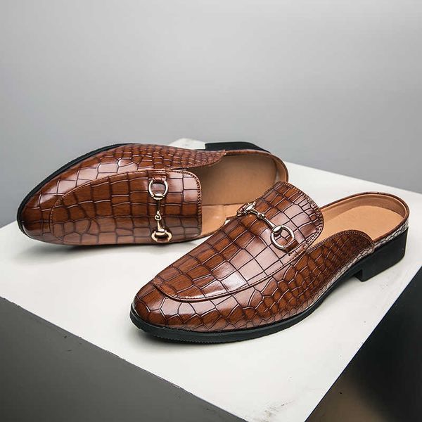 boots leather men half shoes black flat handmade mules crocodile pattern comfortable casual men's loafers big size 38-48 oxford 221215
boots leather men half shoes black flat handmade mules crocodile pattern comfortable casual men's loafers big size 38-48 oxford 221215