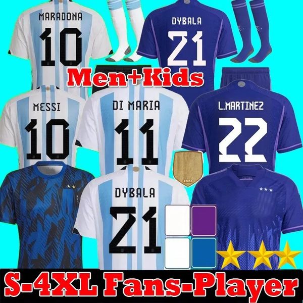 2022 player version jerseys 3 stars argentina soccer jerseys messis dybala j.alvarez de paul di maria maradona football shirt men kids socks, Black
2022 player version jerseys 3 stars argentina soccer jerseys messis dybala j.alvarez de paul di maria maradona football shirt men kids socks, Black