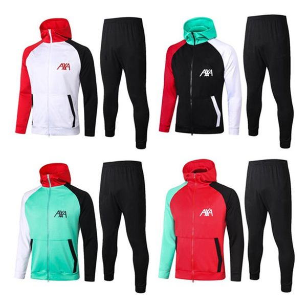 2021 men soccer tracksuit survetement de football jacket with hat sportswear long full zipper training tracksuits set2846, Black
2021 men soccer tracksuit survetement de football jacket with hat sportswear long full zipper training tracksuits set2846, Black