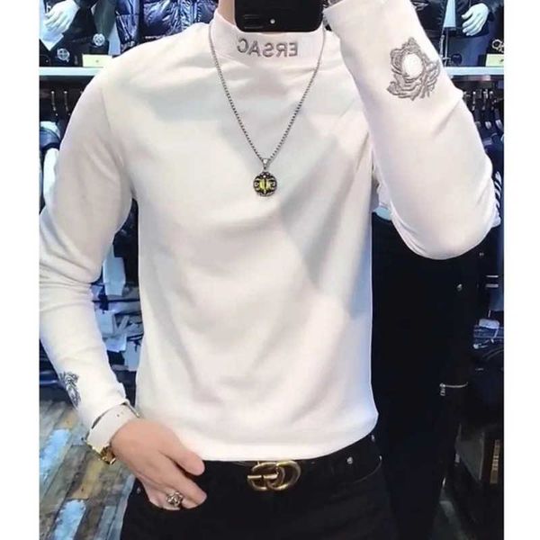 designer sweatshirt autumn winter fleece long sleeved tshirt half-high collar pullover sweater warm bottoming shirt, Black
designer sweatshirt autumn winter fleece long sleeved tshirt half-high collar pullover sweater warm bottoming shirt, Black
