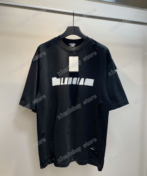 xinxinbuy men designer destroyed tee t shirt france paris hole letters print short sleeve cotton women white black green xs-2xl, Black;brown
xinxinbuy men designer destroyed tee t shirt france paris hole letters print short sleeve cotton women white black green xs-2xl, Black;brown