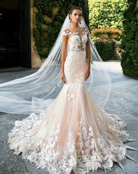 champagne mermaid wedding dresses bridal gowns 2023 backless robe de mariee vintage lace floral appliqued cap sleeves formal long bride dres, White
champagne mermaid wedding dresses bridal gowns 2023 backless robe de mariee vintage lace floral appliqued cap sleeves formal long bride dres, White