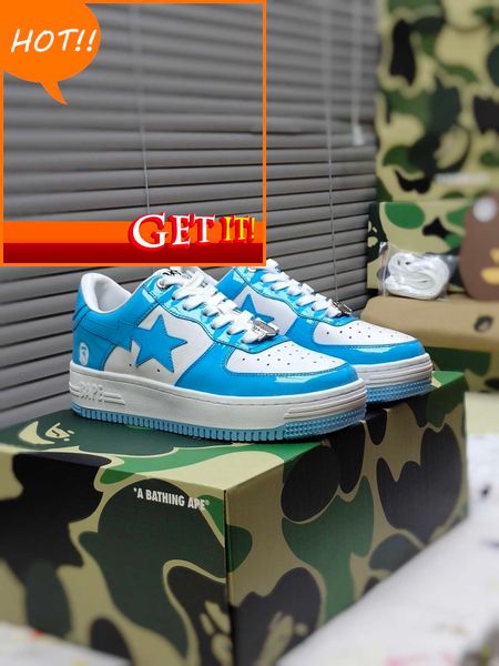 classic platform shoes bapestas baped sk8 sta men's running shoes camouflage black white green camouflage patent leather sneakers for m
classic platform shoes bapestas baped sk8 sta men's running shoes camouflage black white green camouflage patent leather sneakers for m