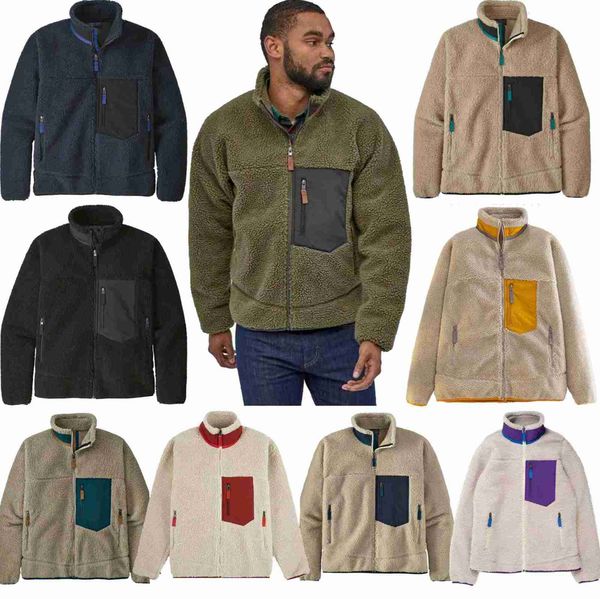 designer mens patagonia jacket thick veste giacca warm down classic retro antumn winter couple models lamb cashmere patagonias fleece coat v, Black;brown
designer mens patagonia jacket thick veste giacca warm down classic retro antumn winter couple models lamb cashmere patagonias fleece coat v, Black;brown