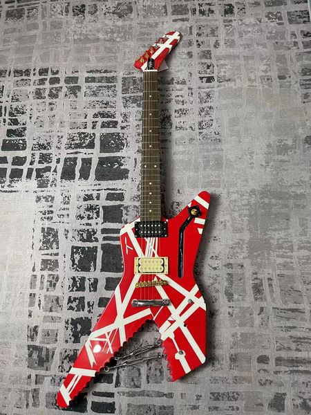 red star jumping fork high end pickup gold knob six string electric guitar rock fashion personality for men and women
red star jumping fork high end pickup gold knob six string electric guitar rock fashion personality for men and women