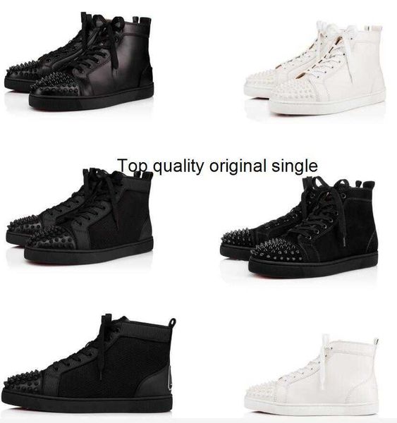 luxury designer men's casual shoes red soles luxurys sneakers leather varsilou spikes high-sneaker thick soled junior women's 35-4, Black
luxury designer men's casual shoes red soles luxurys sneakers leather varsilou spikes high-sneaker thick soled junior women's 35-4, Black